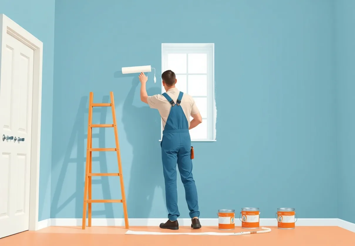 Peintre Lons 64140 en intervention sur un chantier